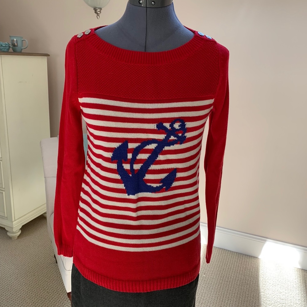 Talbots anchor sweater, XS